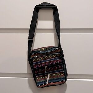 Woven boho crossbody bag